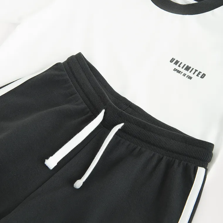 Cool Club, Set pentru fete, Tricou, Pantaloni scurti, alb-bleumarin