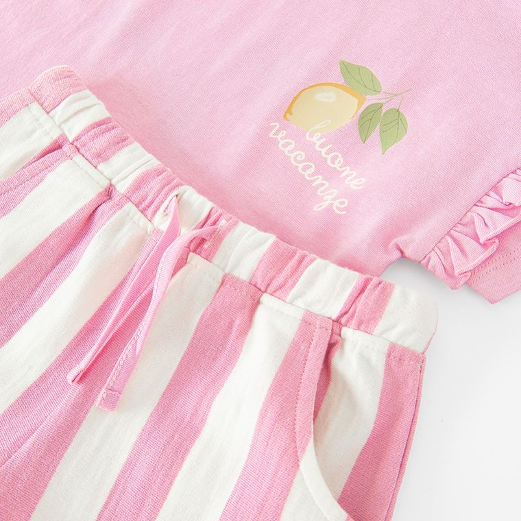 Cool Club, Set pentru fete, Tricou, Pantaloni scurti, roz