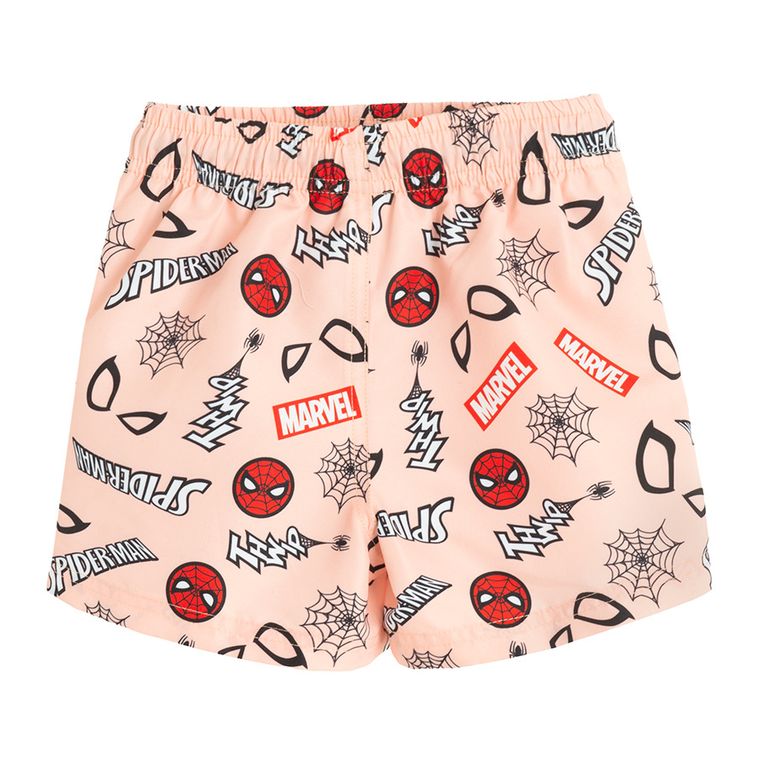 Cool Club, Sorturi de baie pentru baieti, UV 50, piersica, imprimeu Spider-Man