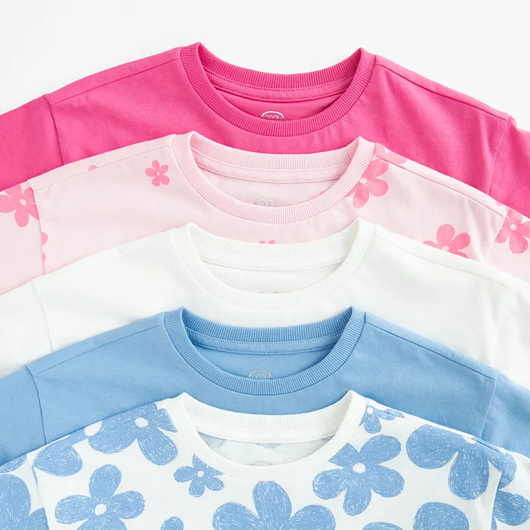 Cool Club, Tricou lejer pentru fete, mix, set, 5 buc.