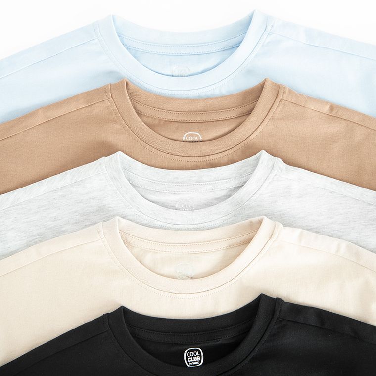 Cool Club, Tricou pentru fete, crop top, mix, set, 5 buc.