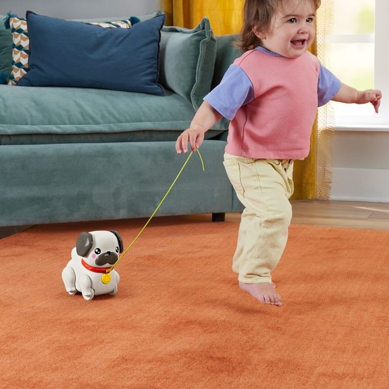 Fisher-Price, Pets, Walk-The-Pup Pug, jucarie trage