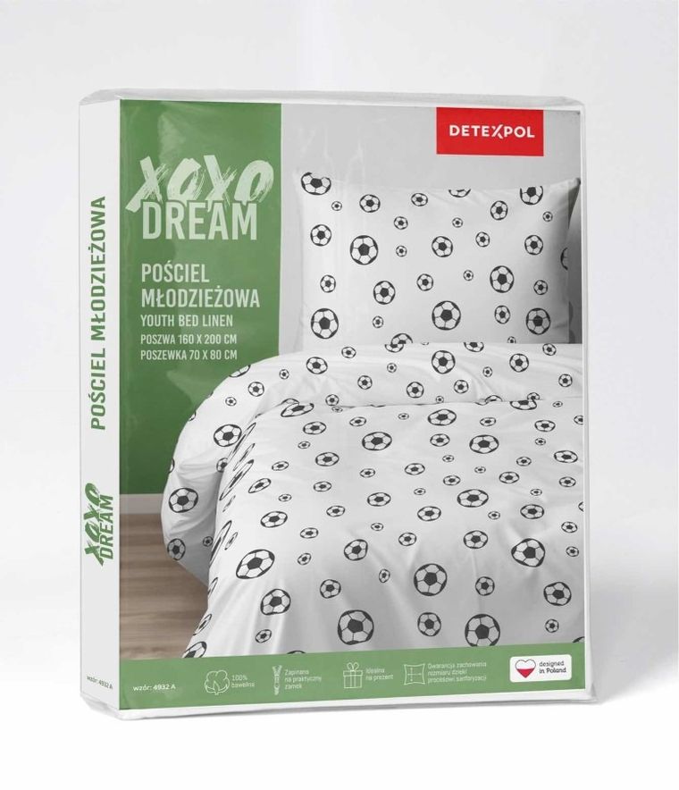 Football, set lenjerie de pat single, 140-200 cm