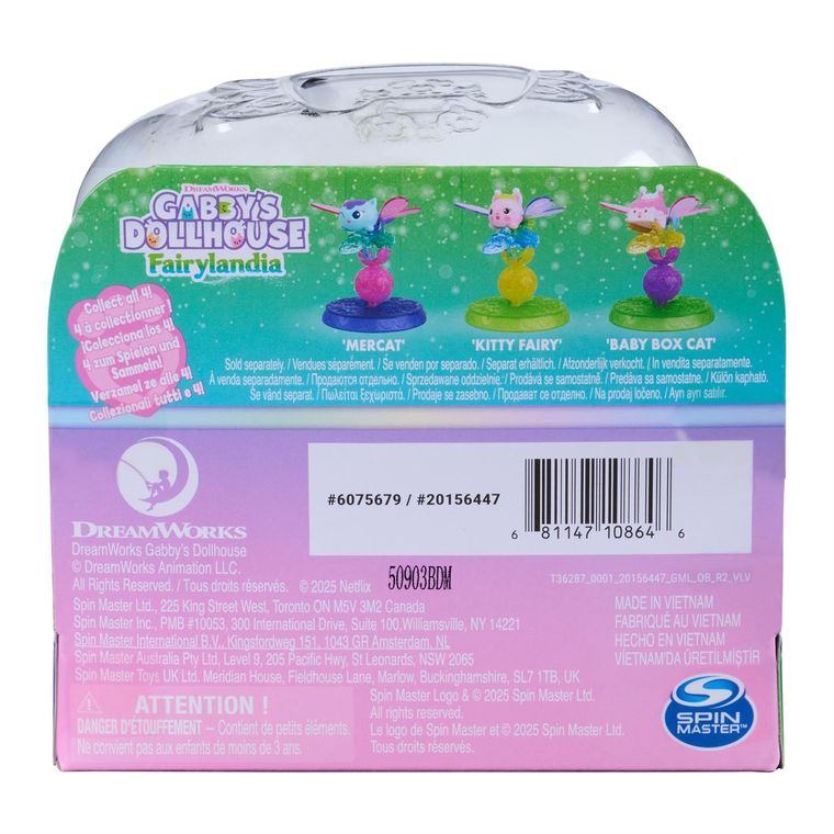 Gabby's Dollhouse, Fairylandia, inel magic cu figurina mobila, Pandy Paws