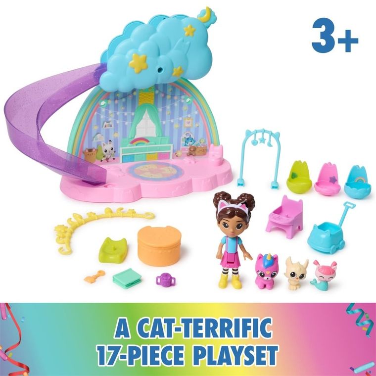 Gabby's Dollhouse, Kitty Care Ear Purrfect Playroom, set de figurine