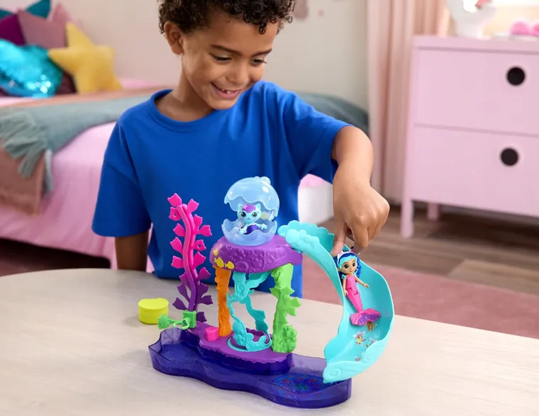 Gabby's Dollhouse Movie, MerCat's Colorful Kitty Aquarium, set de joaca cu 2 figurine