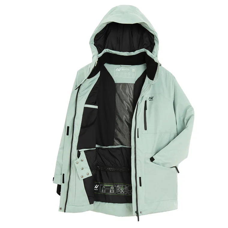 Geaca de schi impermeabila cu gluga si croiala oversize unisex NOWEAR