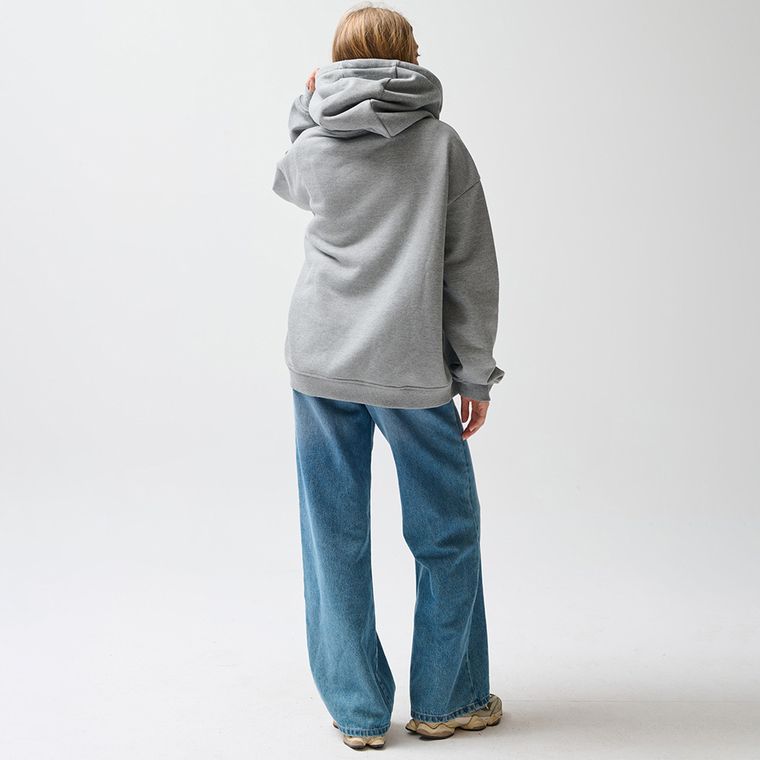 Hanorac gri cu croiala oversize NOWEAR