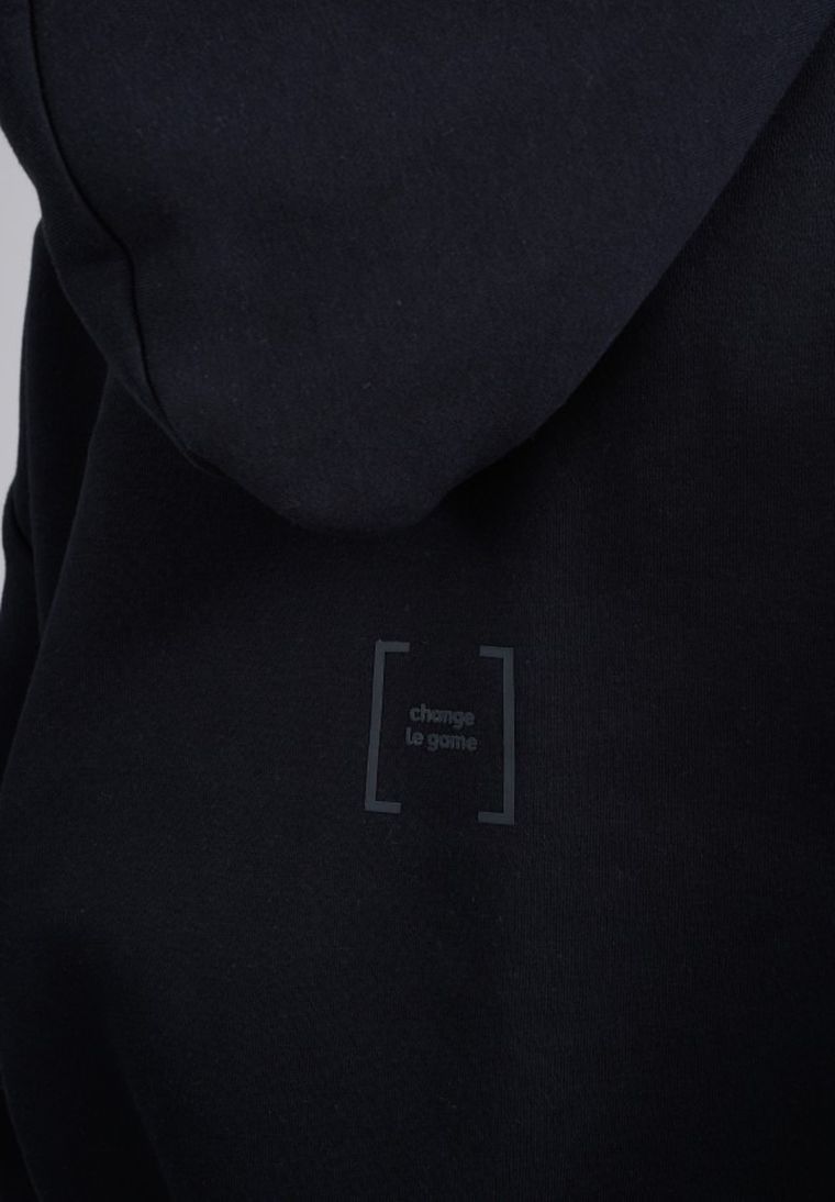 Hanorac negru cu croiala cropp boxy NOWEAR