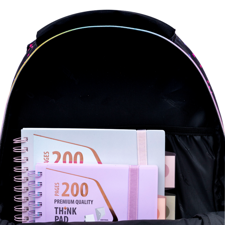 Head, Golden Effect, rucsac pentru scoala, cu 3 compartimente, Rainbow Kitty