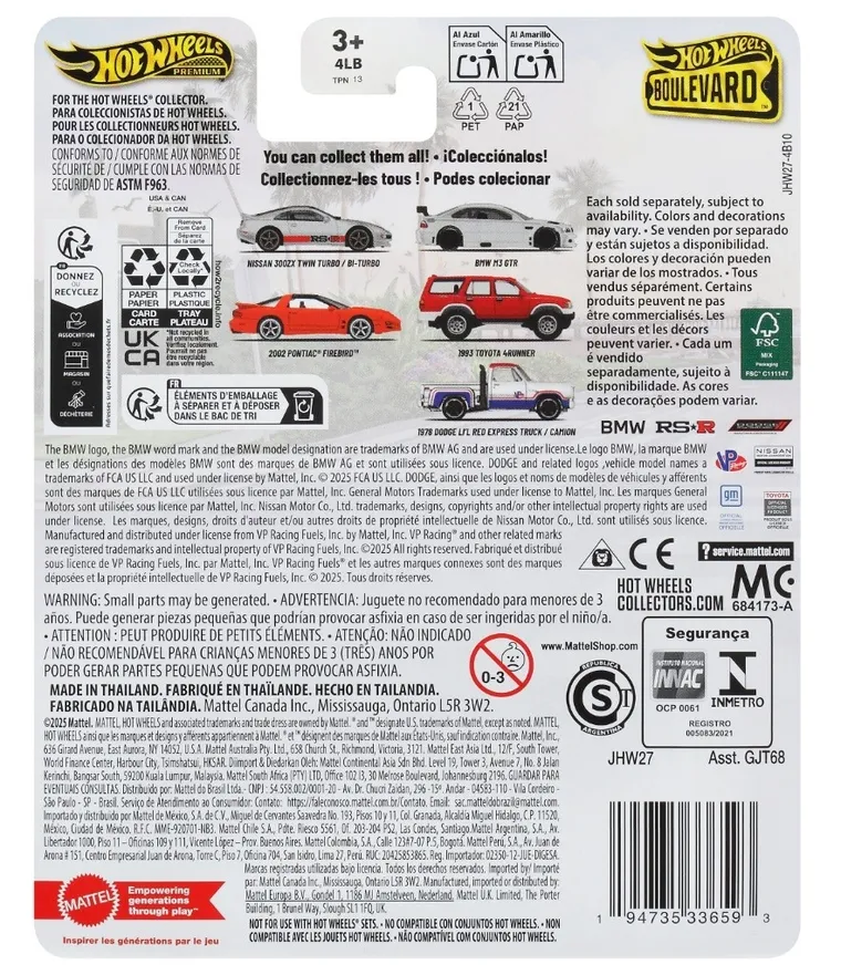 Hot Wheels, Boulevard, 1978 Dodge Li'l Red Express Truck, masina, scara 1:64, JHW27