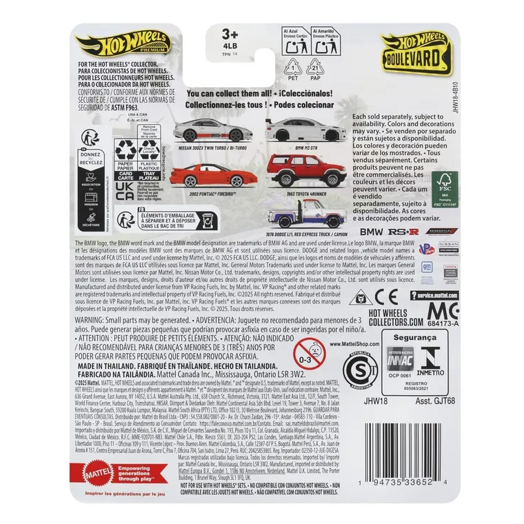 Hot Wheels, Boulevard, 1993 Toyota 4Runner, masina, scara 1:64, JHW18