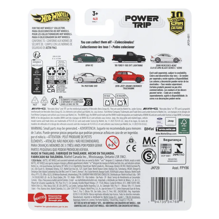 Hot Wheels, Car Culture, 2008 Mercedes-Benz CLK 63 AMG Black Series, masina, scara 1:64, JKF29