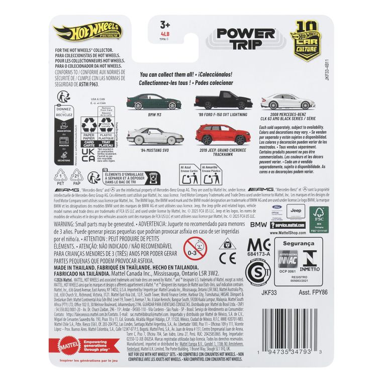 Hot Wheels, Car Culture, '99 Ford F-150 SVT Lightning, masina, scara 1:64, JKF33