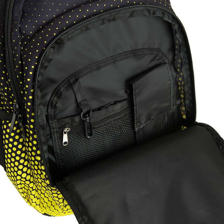 Kayokki, ghiozdan, 2 compartimente, Ombre, negru-galben