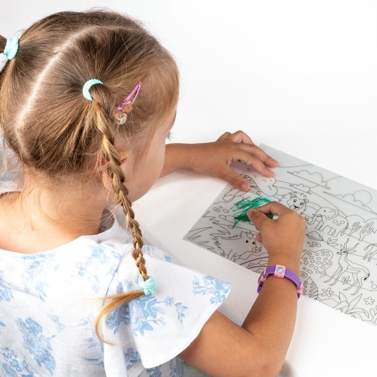 Kidea, Animale, Servieta interactiva, set creativ