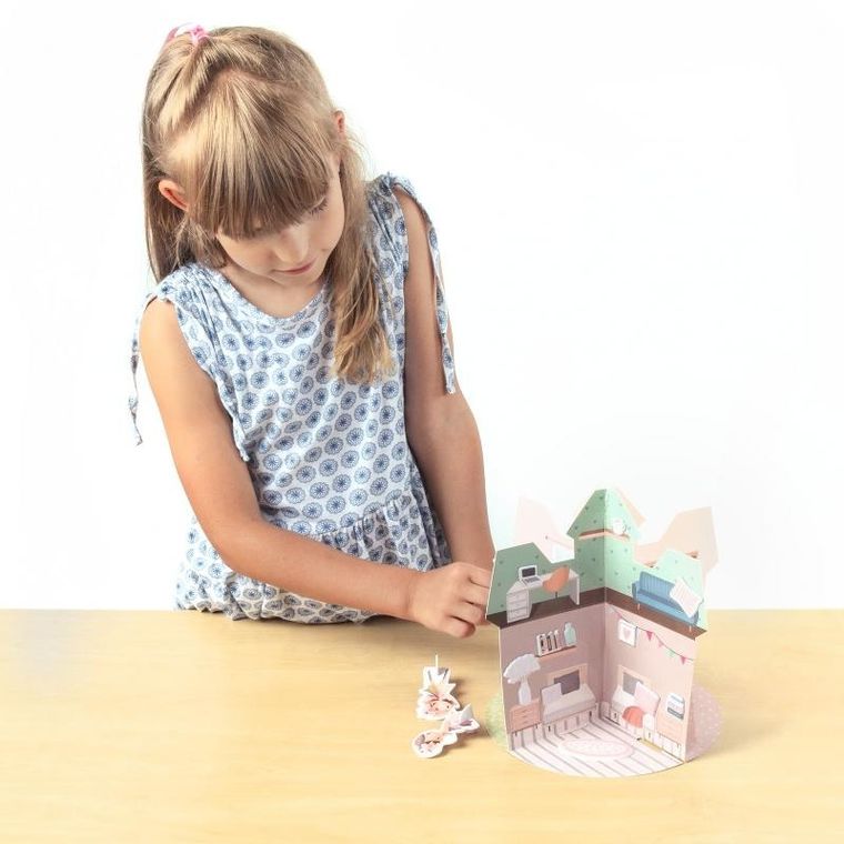 Kidea, casa de printesa 3D, set creativ