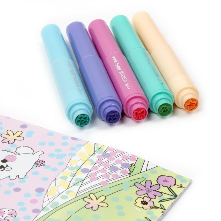 Kidea, set de carioci cu carte de colorat