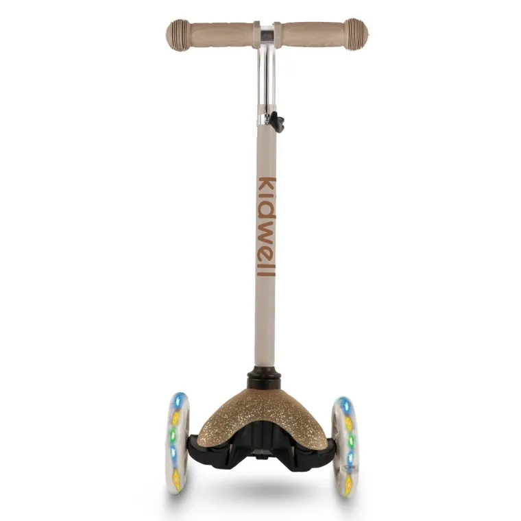 Kidwell, Uno, trotineta cu 3 roti LED, gold