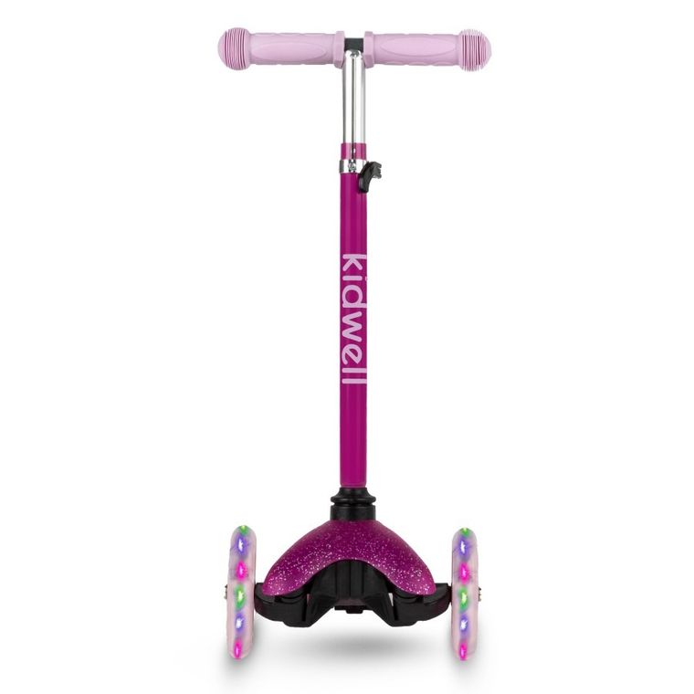 Kidwell, Uno, trotineta cu 3 roti LED, roz
