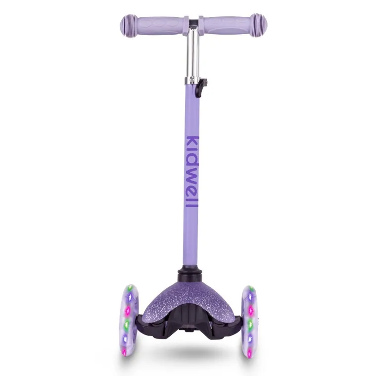 Kidwell, Uno, trotineta cu 3 roti LED, violet