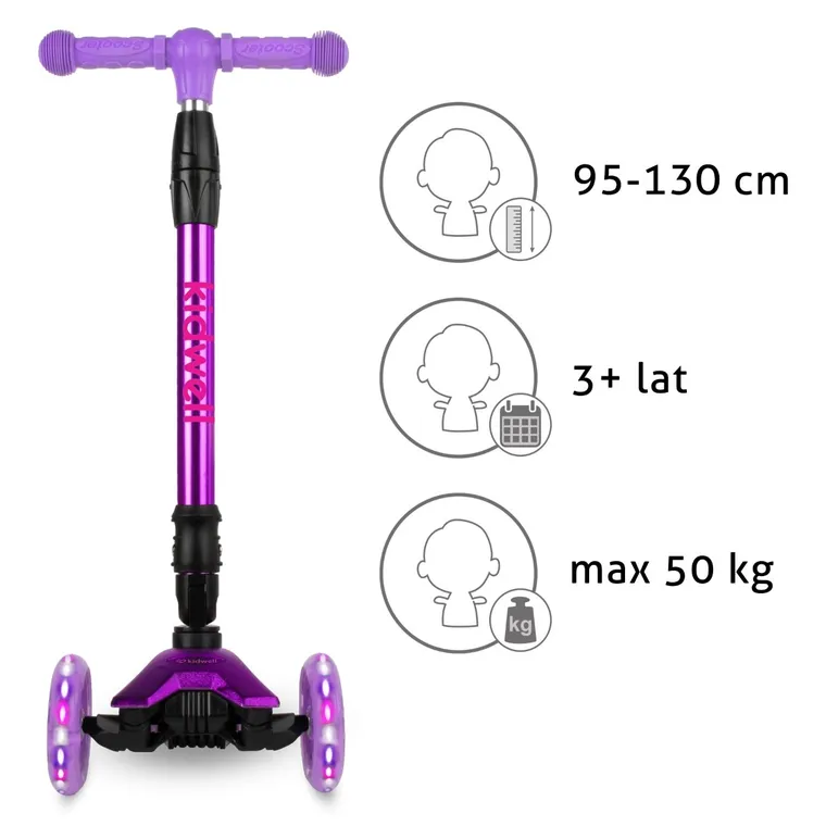 Kidwell, Vento, trotineta cu 3 roti, violet
