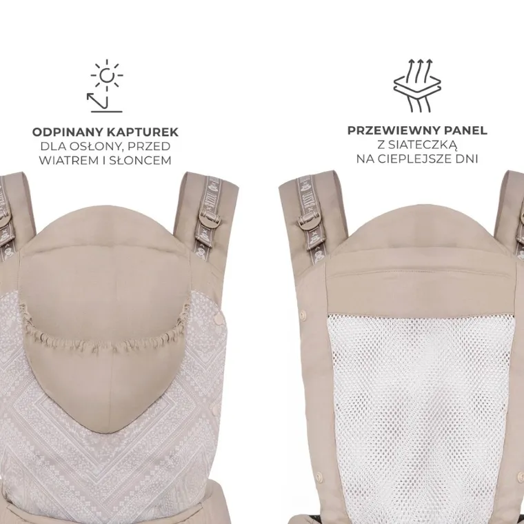 Kinderkraft, Bizuu, Huggy, marsupiu ergonomic, Dune Whisper