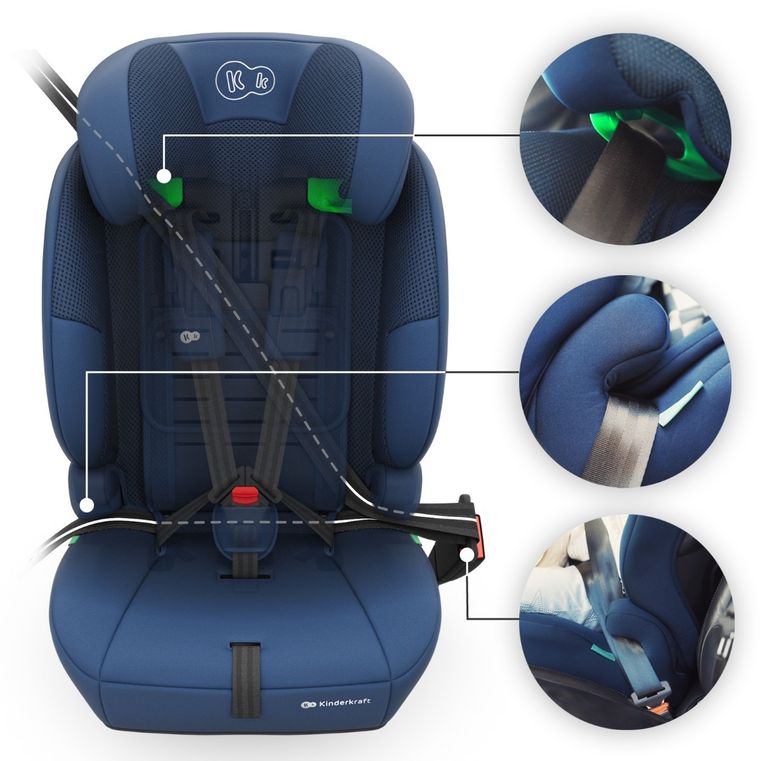 Kinderkraft, Comfort Up 2 Plus, i-Size, scaun auto, navy, 100-150 cm