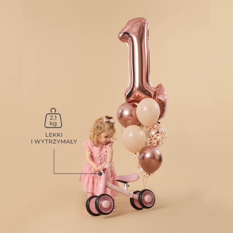 Kinderkraft, Cutie Flash, bicicleta fara pedale, Pink
