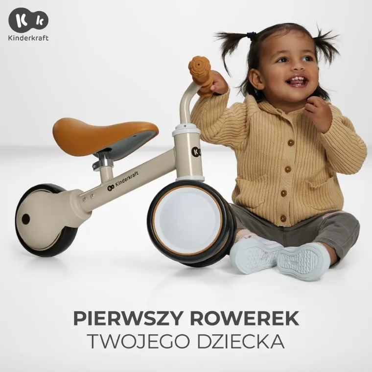 Kinderkraft, Cutie, mini-tricicleta bicicleta, bej deschis