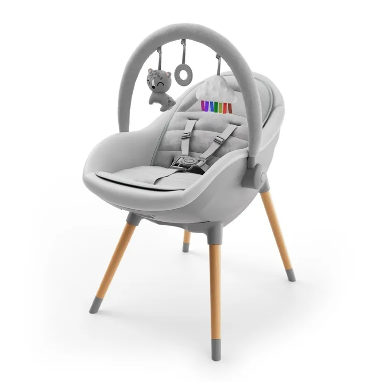 Kinderkraft, Fini Up, scaun de masa 3in1, gri