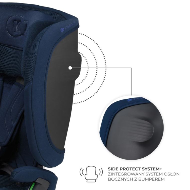 Kinderkraft, FIX2GO, i-Size, scaun auto, Navy, 76-150 cm