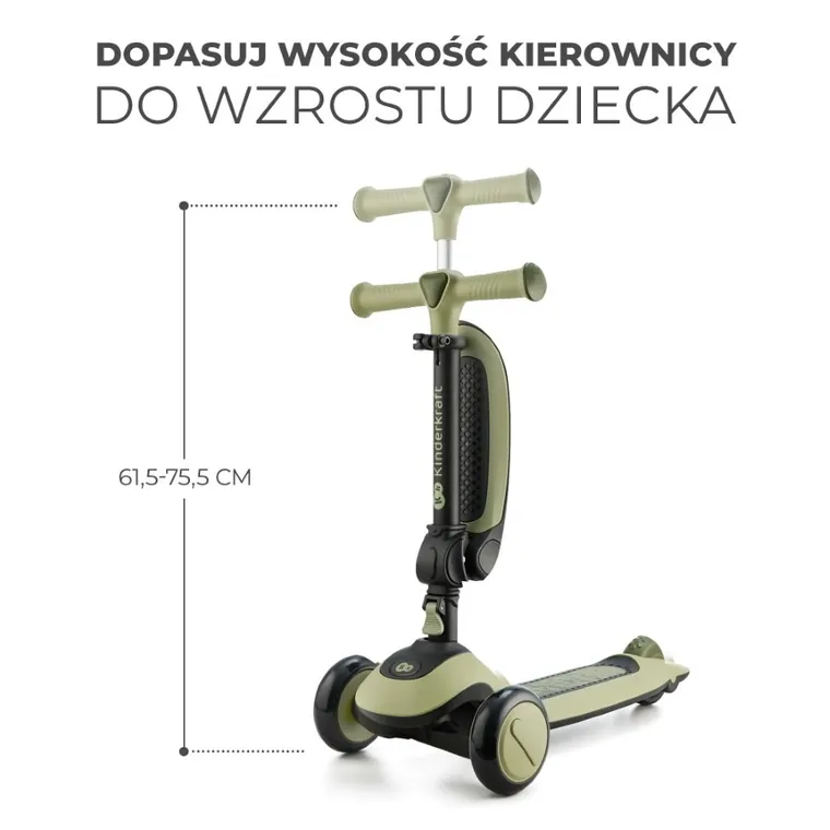 Kinderkraft, Halley, bicicleta si trotineta 2in1, Grassland Green