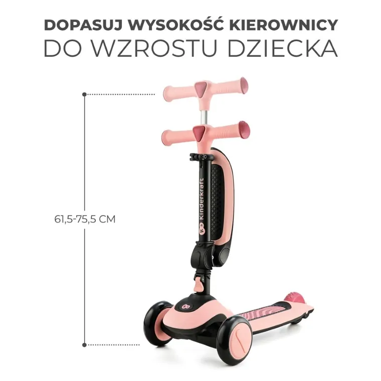 Kinderkraft, Halley, bicicleta si trotineta 2in1, Rose Pink