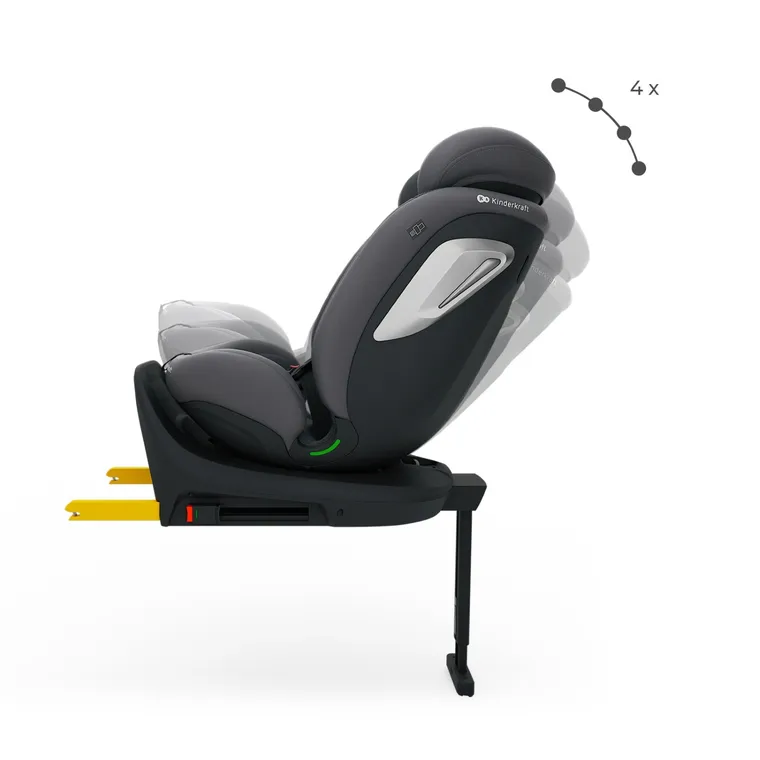 Kinderkraft, I-360 2 Plus, scaun auto, i-Size, gri, 40-150 cm