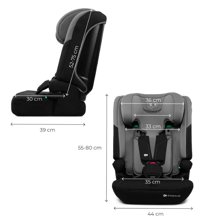Kinderkraft, I-Comfy, scaun auto 3in1, i-Size, Dark Grey, 76-150 cm