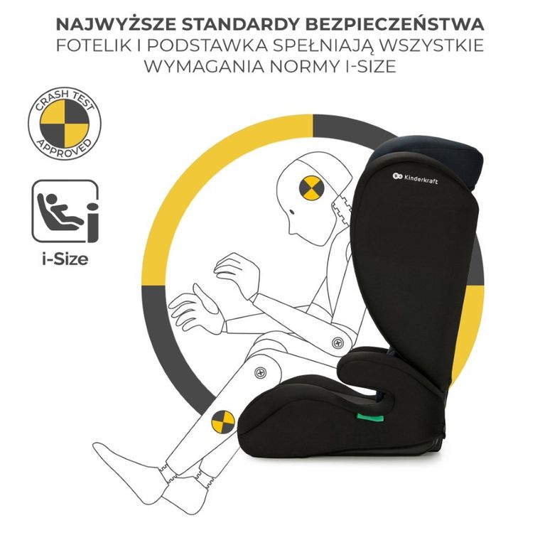 Kinderkraft, I-Spark, scaun auto, 100-150 cm, Black