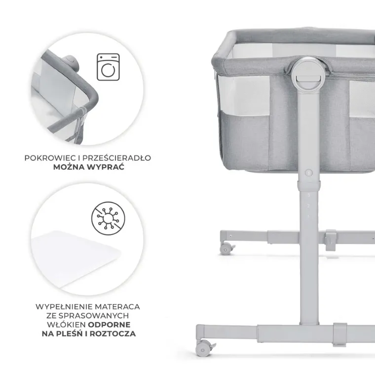 Kinderkraft, Nestee Up 2, patut 2in1, Full Light Grey