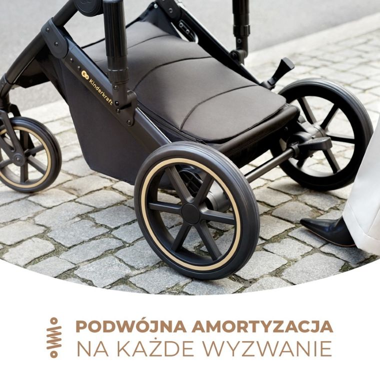 Kinderkraft, Prime 2, carucior multifunctional 2in1, Shadow Grey