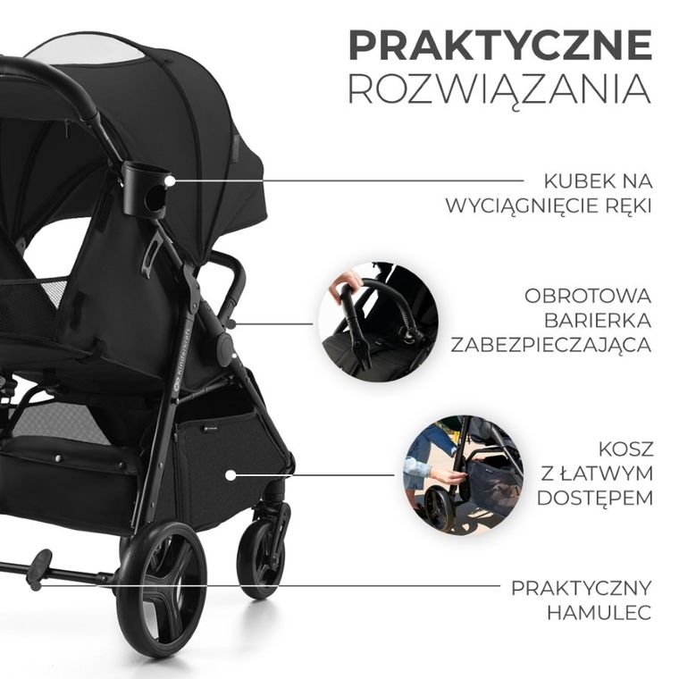 Kinderkraft, Rine, carucior sport, Classic Black