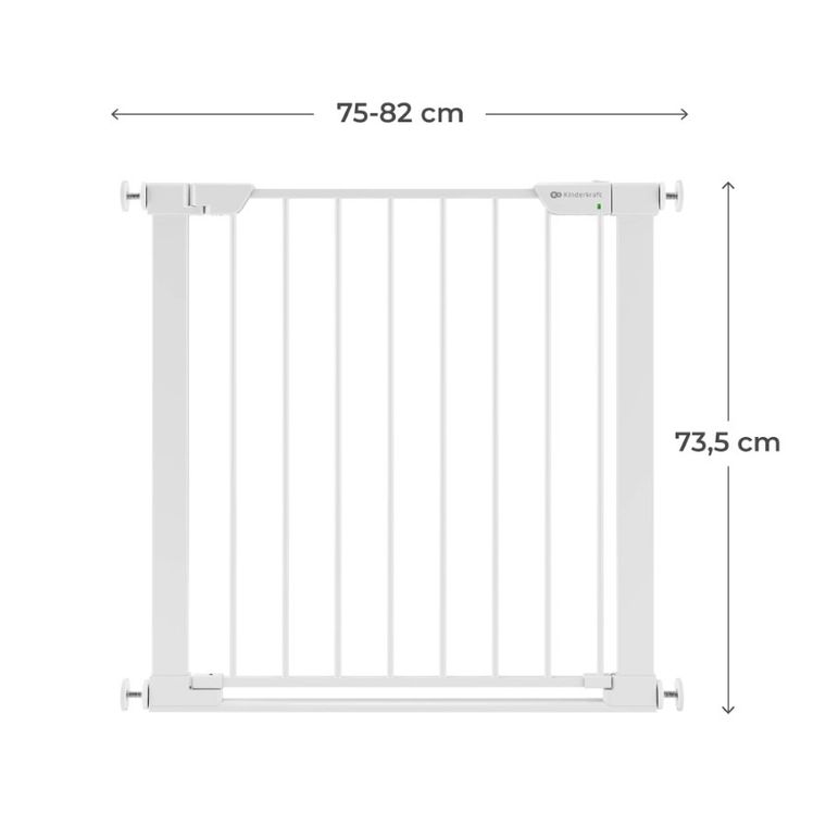 Kinderkraft, Safe Snap, poarta de siguranta, alb