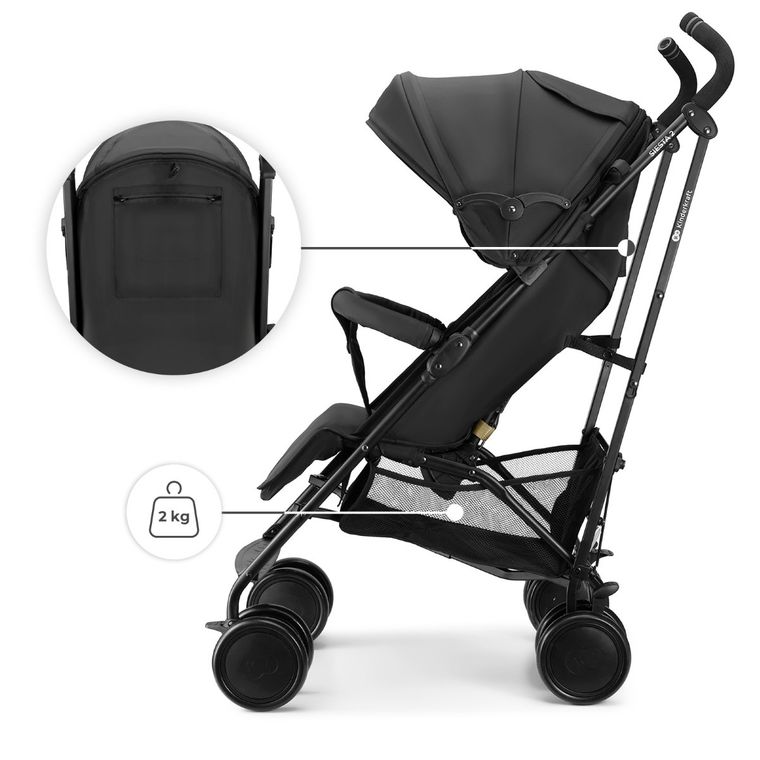 Kinderkraft, Siesta 2, carucior, Midnight Black