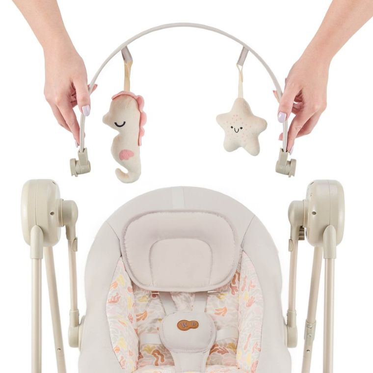 Kinderkraft, Swingee, balansoar electric pentru bebelusi, bej