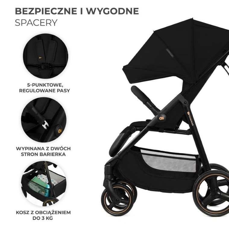 Kinderkraft, Trig 3, carucior sport, Onyx Black