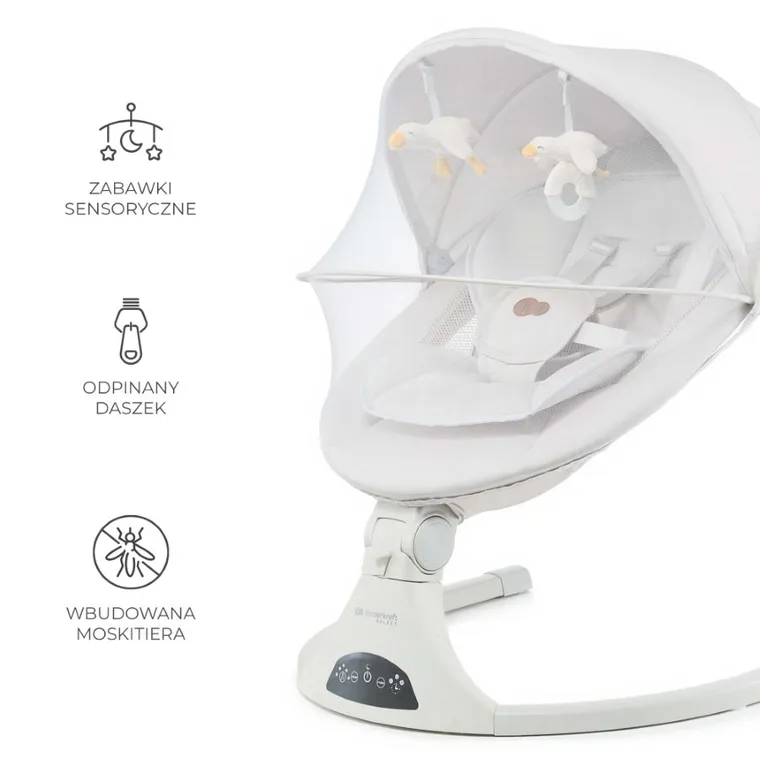 Kinderkraft, Tulsy, balansoarul-sezlong electric, beige