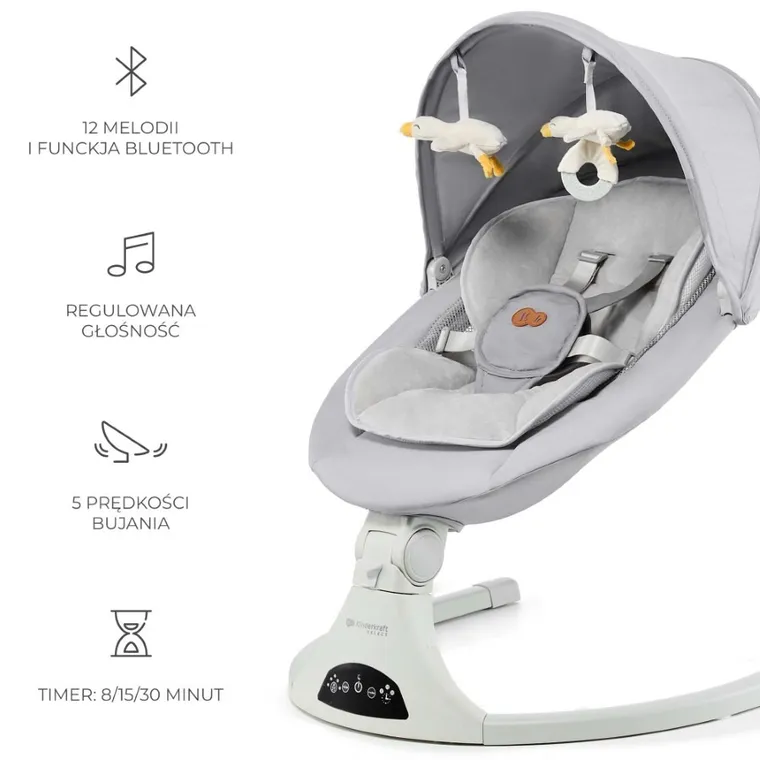 Kinderkraft, Tulsy, balansoarul-sezlong electric, grey