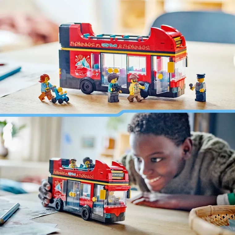 LEGO City, Autobuz turistic rosu cu etaj, 60407
