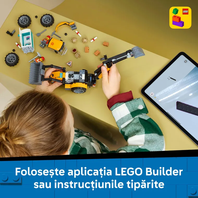 LEGO City, Buldoexcavator galben, 60480