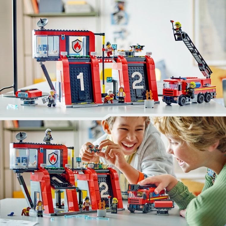 LEGO City, Statie si camion de pompieri, 60414