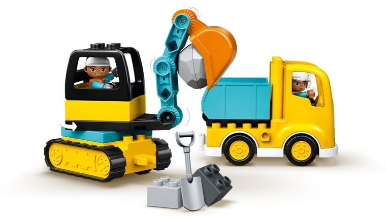 LEGO DUPLO Town, Camion si excavator pe senile, 10931